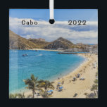 Ornement En Verre Medano Beach, Cabo San Lucas,<br><div class="desc">Medano Beach est la principale plage de sable de Cabo San Lucas et la plus populaire. Rempli de sable chaud,  beaucoup de gens,  des parasols et de belles vues,  c'est là que vous allez pour vous amuser au soleil.</div>