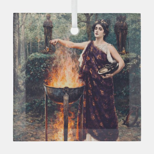 Ornement En Verre Medea Brewing Her Potion –  (Recto)