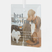 Ornement En Verre Meilleur ami | Devis et cadeau photo (Avant gauche)