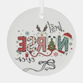 Ornement En Verre Meilleure infirmière (Verso)