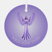 Ornement En Verre Meilleure maman jamais | Ange De Noël Violet Et Li (Verso)
