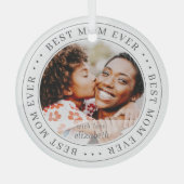 Ornement En Verre Meilleure maman jamais classique photo simple (Recto)