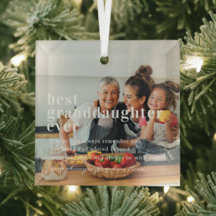 Ornement En Verre Meilleure petite-fille de tous les temps Cadeau