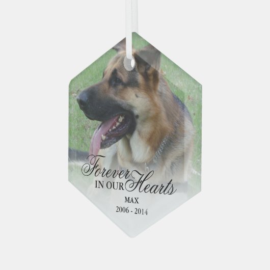 Ornement En Verre Mémoire de Noël en photo (Avant gauche)