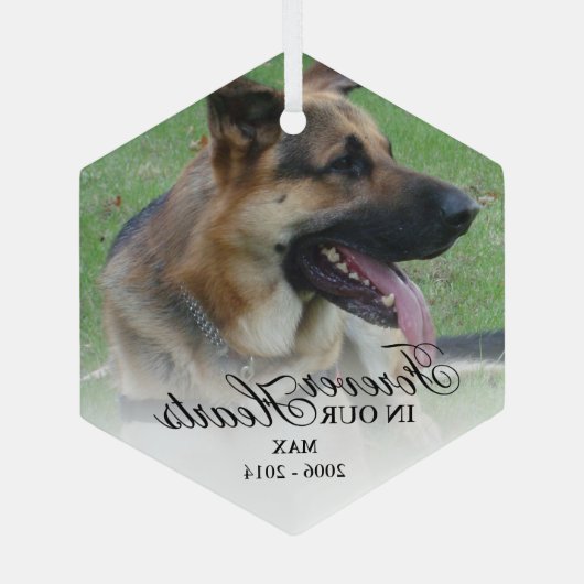 Ornement En Verre Mémoire de Noël en photo (Verso)