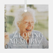 Ornement En Verre Mémorial dans la mémoire amoureuse moderne Élégant (Recto)