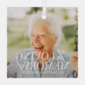 Ornement En Verre Mémorial dans la mémoire amoureuse moderne Élégant (Verso)