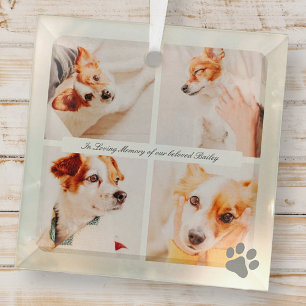 Ornement En Verre Mémorial des animaux de compagnie en mémoire d'amo