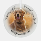 Ornement En Verre Mémorial pour animaux de compagnie avec Vignette p (Verso)