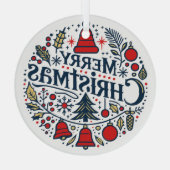 Ornement En Verre Merry Christmas 3 (Verso)