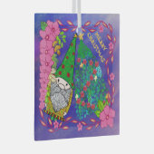 ORNEMENT EN VERRE MERRY CHRISTMAS PERSONNALISÉ AVEC GNOME XMAS TREE (Avant droite)