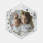Ornement En Verre Merry Christmas whimsical photo (Recto)