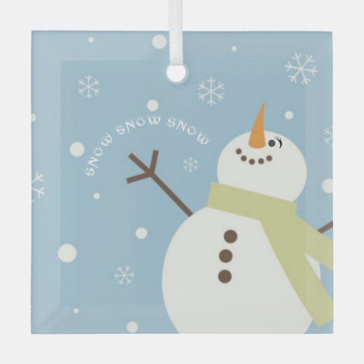 Ornement En Verre Merveilleuse neige (Recto)