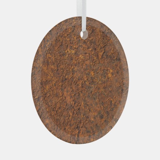 Ornement En Verre Métal rouillé : Esthétique en fer texturé. (Avant droite)