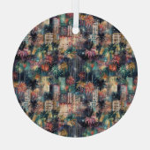 Ornement En Verre Miami à Noël & Nouvel An en aquarelles (Verso)