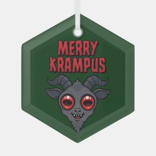 Ornement En Verre Mignon et Flippant Joyeux Krampus