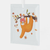 Ornement En Verre mignon paresse automne feuilles d'automne bon than (Avant gauche)