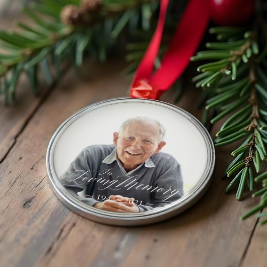 Ornement En Verre Mini Élégant Script Love Mémoire personnalisée Pho