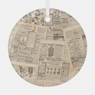 Ornement En Verre Mode antique : Pages publicitaires de journaux