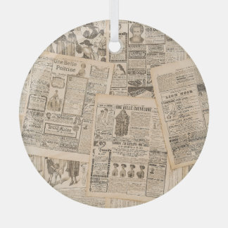 Ornement En Verre Mode antique : Pages publicitaires de journaux
