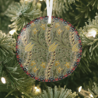 Ornement En Verre Modèle de jonquille vintage de William Morris