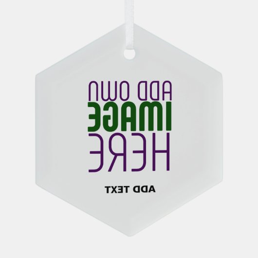 ORNEMENT EN VERRE MODÈLE DE TEXTE D'IMAGE BLANCHE SIMPLE MODERNE (Verso)