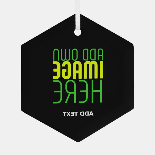 ORNEMENT EN VERRE MODÈLE DE TEXTE D'IMAGE NOIRE SIMPLE ET MODERNE (Verso)