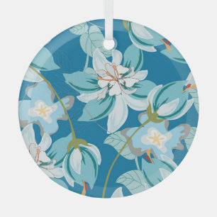 Ornement En Verre Modèle floral, design floral polyvalent.