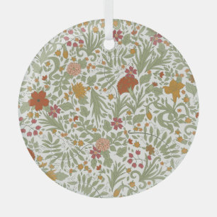 Ornement En Verre Modèle floral élégant et capricieux.