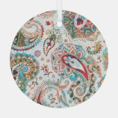 Ornement En Verre Modèle floral ethnique jacobéen (Verso)