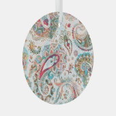 Ornement En Verre Modèle floral ethnique jacobéen (Avant droite)