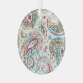 Ornement En Verre Modèle floral ethnique jacobéen (Avant gauche)