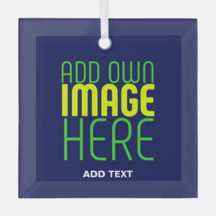 ORNEMENT EN VERRE MODERNE ÉDITABLE CUTE MARINE BLEU IMAGE MODÈLE TEX