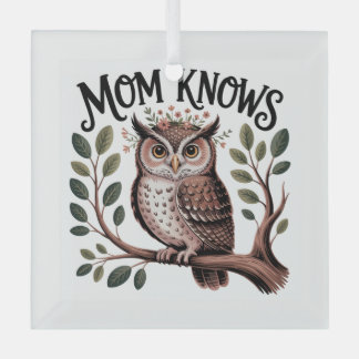 Ornement En Verre Mom Knows