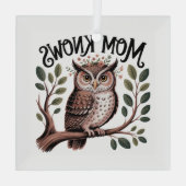 Ornement En Verre Mom Knows (Verso)