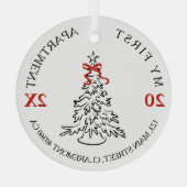 Ornement En Verre Mon premier appartement gardien arc rouge (Verso)