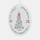 Ornement En Verre Mon premier appartement gardien arc rouge (Avant gauche)