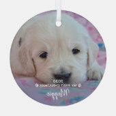 Ornement En Verre Mon premier Noël - Joli Chien Chien Pet Photo (Verso)