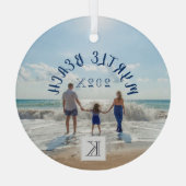 Ornement En Verre Monogramme Myrtle Beach Changement à Any Beach Sou (Verso)