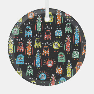 Ornement En Verre Monstres Aliens : Mignonne Vintage sans couture