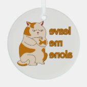 Ornement En Verre Moody Grosse cat me laisse tranquille (Verso)
