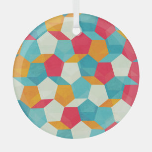 Ornement En Verre Mosaïque colorée, Motif Artistique incomparable.