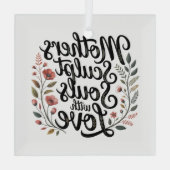 Ornement En Verre Mothers Sculpt Souls With Love (Verso)