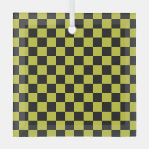 Ornement En Verre Motif à carreaux cyber lyme