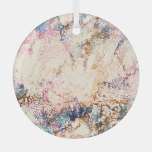 Ornement En Verre Motif Abstrait Fluid de marbre