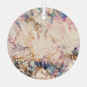 Ornement En Verre Motif Abstrait Fluid de marbre (Verso)