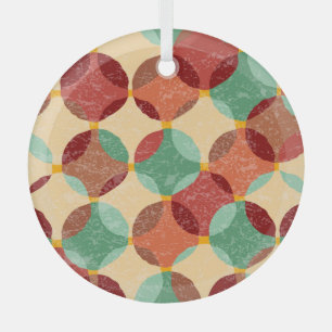 Ornement En Verre Motif de mosaïque circulaire, illustration géométr