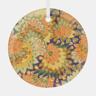 Ornement En Verre motif de tissu vintage : texture de gros plan.