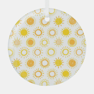 Ornement En Verre Motif Doodle
