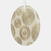 Ornement En Verre Motif d'or : design abstrait brillant (Avant gauche)